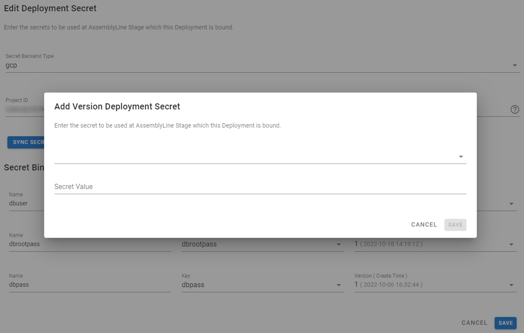 Deployment SecretにおけるVersion指定