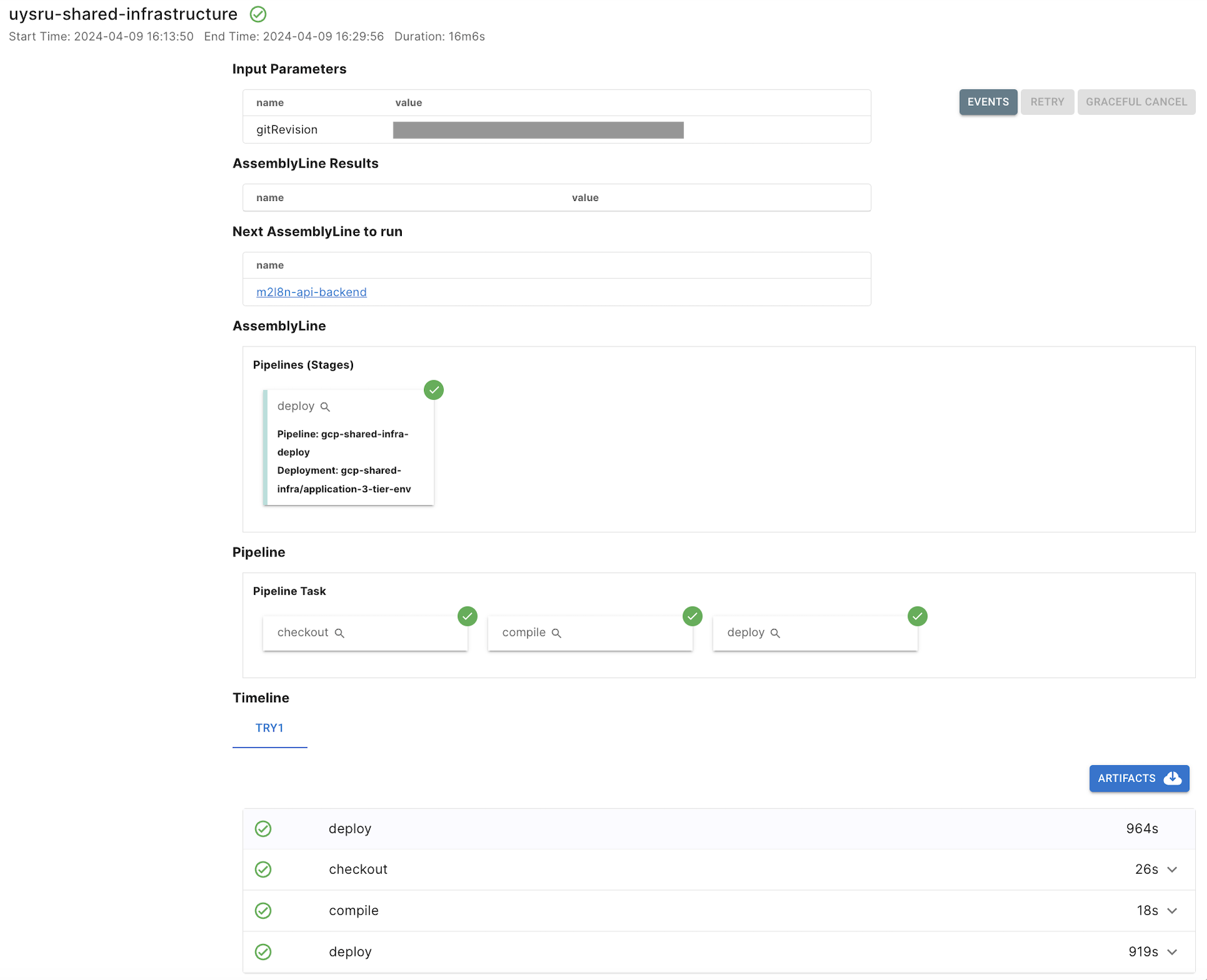 CI/CDパイプラインの実行手順AssemblyLineの実行結果の確認